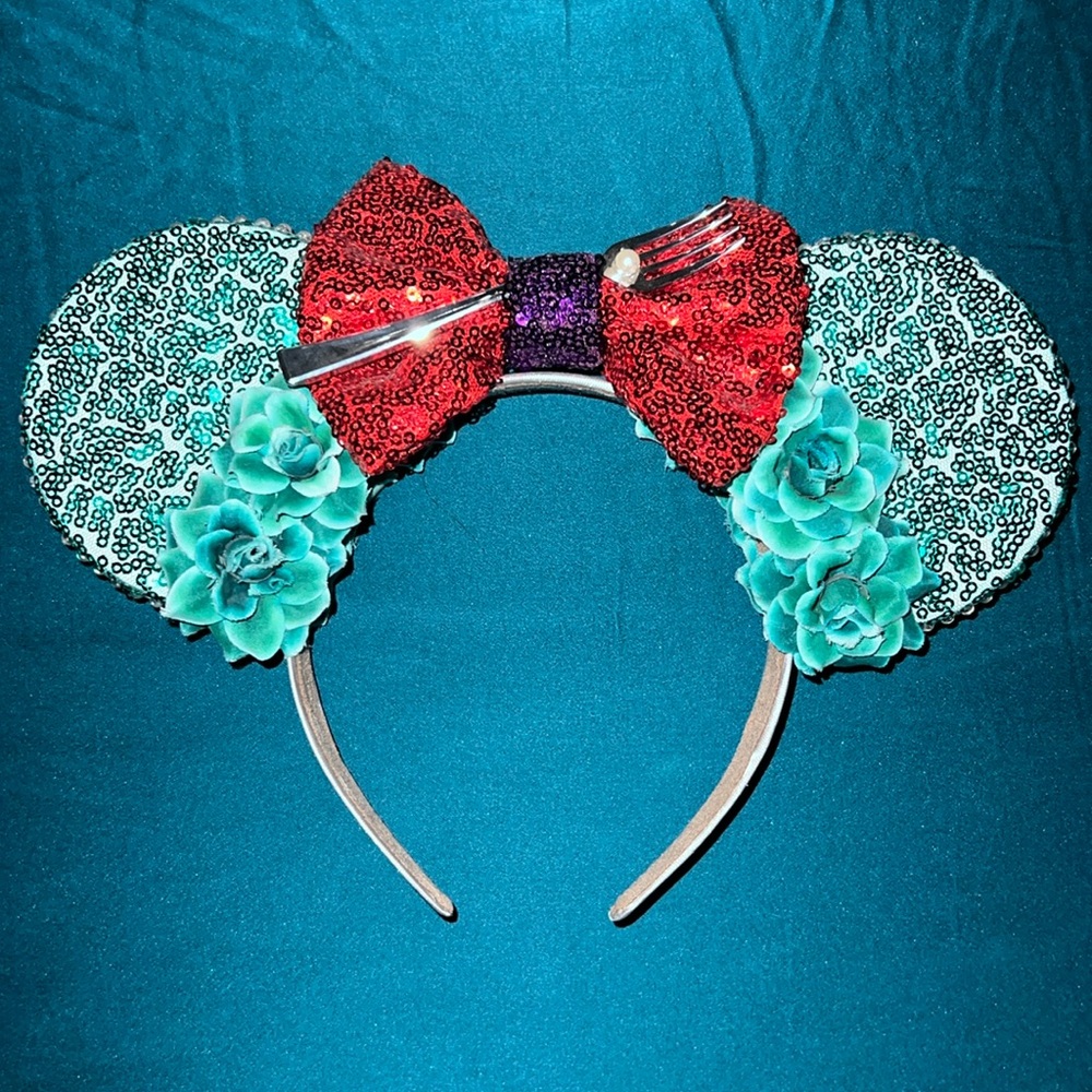 Princess Ariel Inspired Sequin/Floral Ears